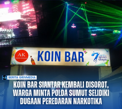 Koin Bar di Jalan Lintas Sumatera, Pematangsiantar, yang kembali menjadi sorotan warga terkait dugaan peredaran narkotika.