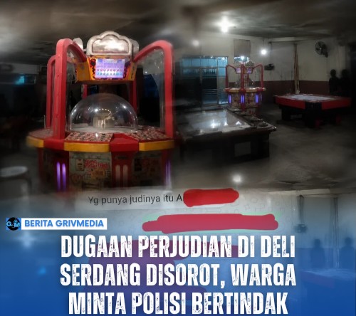 Lokasi yang diduga menjadi arena perjudian di Jalan Tengku Fachrudin, Desa Tanjung Garbus I, Kecamatan Lubuk Pakam, Kabupaten Deli Serdang, Sumatera Utara.