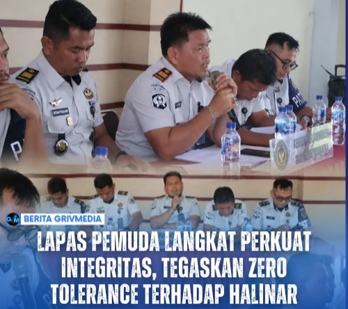Kepala Lapas Pemuda Kelas III Langkat memimpin rapat penguatan integritas, keamanan, disiplin pegawai, dan optimalisasi pelayanan pemasyarakatan bersama seluruh jajaran.