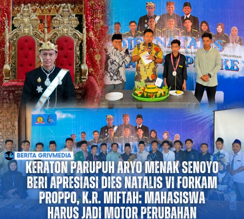 K.R. Miftahussurur Fatah, S.E. memberikan apresiasi terhadap Dies Natalis Ke-VI FORKAM PROPPO dan peluncuran Mars, Hymne, Video Profil, serta Buku Organisasi di Pamekasan.