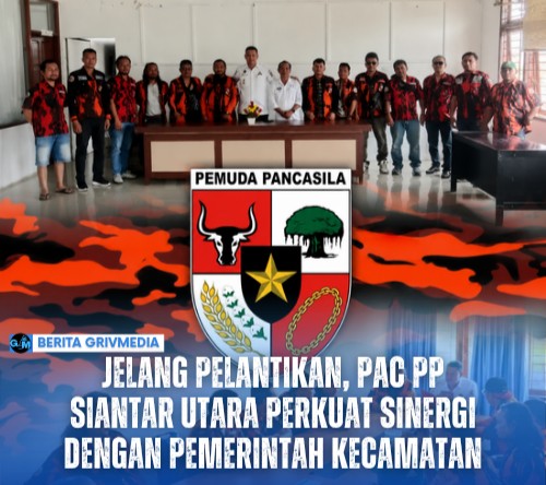 Audiensi pengurus PAC Pemuda Pancasila Kecamatan Siantar Utara bersama Camat Siantar Utara membahas persiapan pelantikan kepengurusan periode 2026–2029.