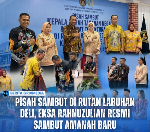 Pisah sambut Kepala Rutan Kelas I Labuhan Deli di Aula Lantai 3,