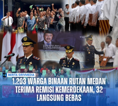 Penyerahan Remisi Umum 2026 kepada warga binaan Rutan Kelas I Medan.