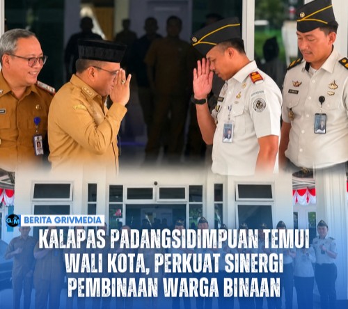 Kalapas Kelas IIB Padangsidimpuan Herizal Yusuf saat melakukan kunjungan perdana ke Kantor Wali Kota Padangsidimpuan
