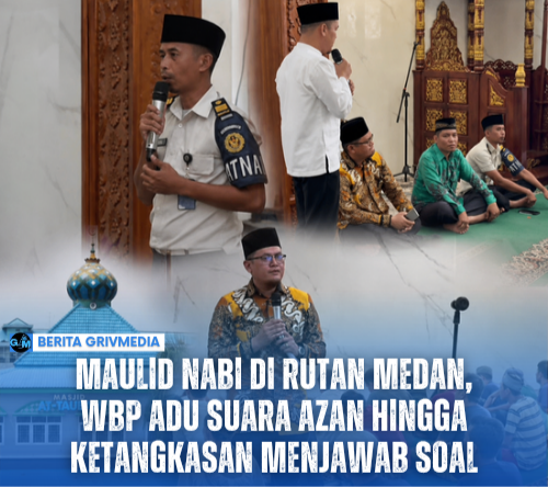 Warga binaan Rutan Kelas I Medan mengikuti lomba keagamaan dalam peringatan Maulid Nabi Muhammad SAW 1448 H
