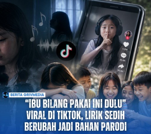 Ilustrasi ai Lagu Ibu Bilang Pakai Ini Dulu viral di TikTok dan digunakan sebagai audio berbagai konten parodi
