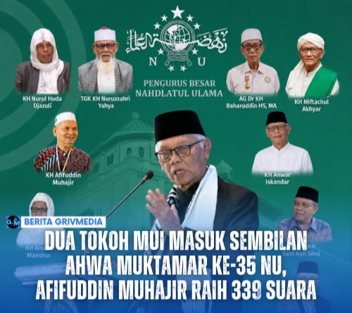 KH Anwar Iskandar dan KH Afifuddin Muhajir terpilih sebagai anggota AHWA Muktamar ke-35 NU di Jombang.