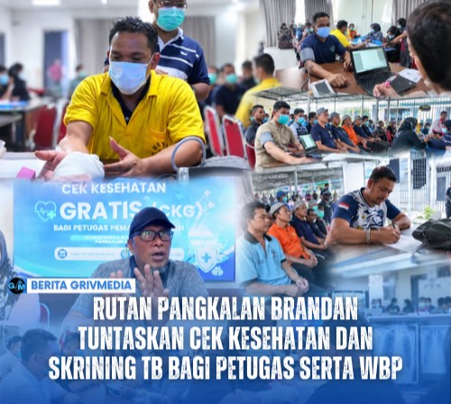 Cek kesehatan gratis dan skrining TB petugas serta WBP Rutan Pangkalan Brandan