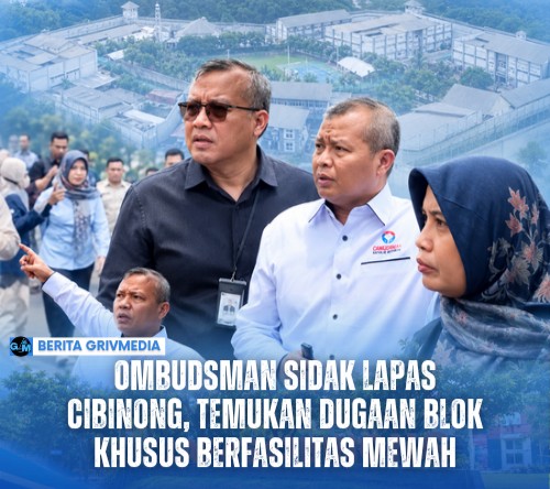 Ombudsman RI melakukan sidak di Lapas Kelas IIA Cibinong dan menemukan dugaan blok khusus berfasilitas lengkap