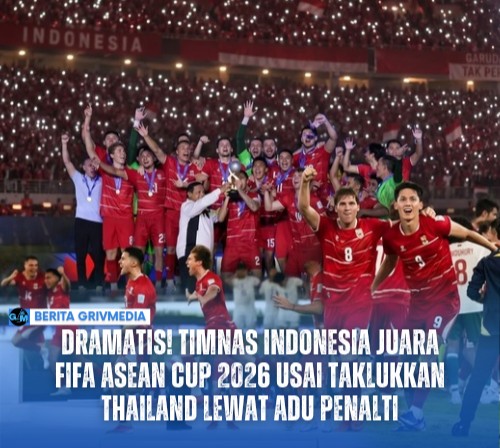 Timnas Indonesia merayakan kemenangan usai menjadi juara FIFA ASEAN Cup 2026