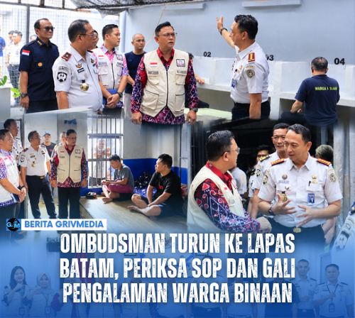 Ketua Ombudsman RI Perwakilan Kepulauan Riau Lagat Parroha Patar Siadari mengunjungi Lapas Kelas IIA Batam bersama jajaran Ditjenpas Kepri untuk meninjau SOP dan kualitas pelayanan publik.
