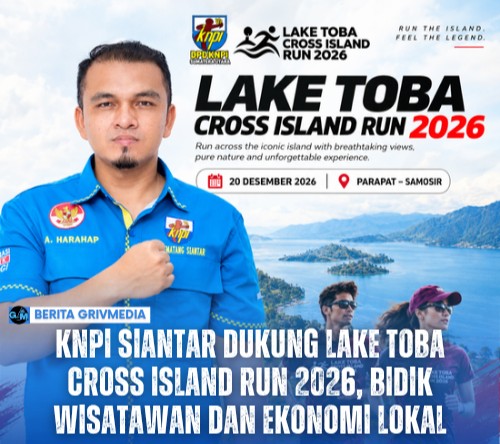 Ketua KNPI Pematangsiantar Arif Harahap mendukung Lake Toba Cross Island Run 2026